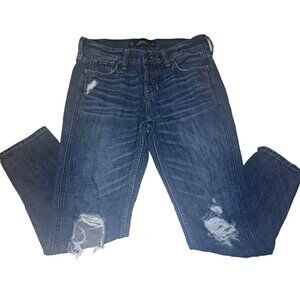 Hollister Women's Size 0  Blue Jeans 24x24 Vintage Boyfriend